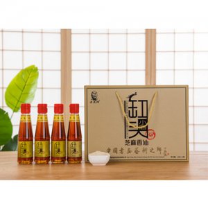 宏發(fā)祥缸頭小磨芝麻香油238mlx4瓶