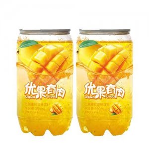 好夢(mèng)優(yōu)果優(yōu)肉芒果果粒果味飲料330ml