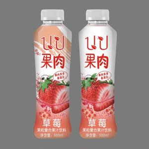 沁領UU果肉草莓果粒復合果汁飲料500ml