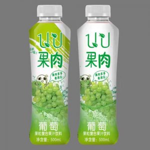 沁領UU果肉葡萄果粒復合果汁飲料500ml