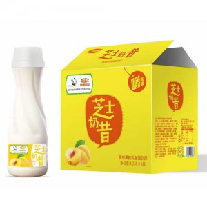 浩明芝士奶昔黃桃果粒乳酸菌飲品箱裝1.25Lx6瓶