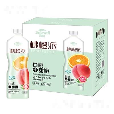 海帆白桃甜橙益生菌復合果汁飲品1.25LX6